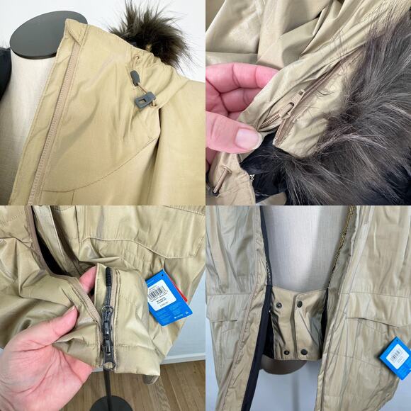 NWT Columbia Mount Bindo II Insulated Jacket Tan Faux Fur Winter Snow Size 3X - Picture 12 of 16